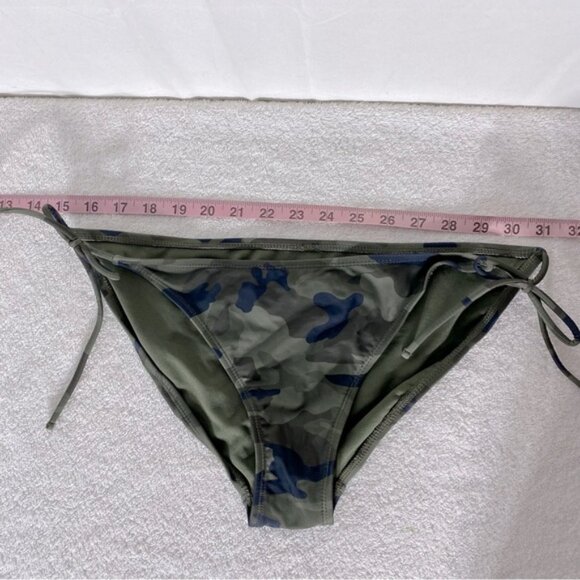5/$25 Women’s Army Green Camo Print String Bikini Bottom L - Picture 3 of 8